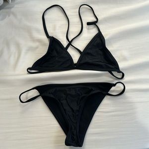 Black fashion nova two-piece, bikini, size medium
